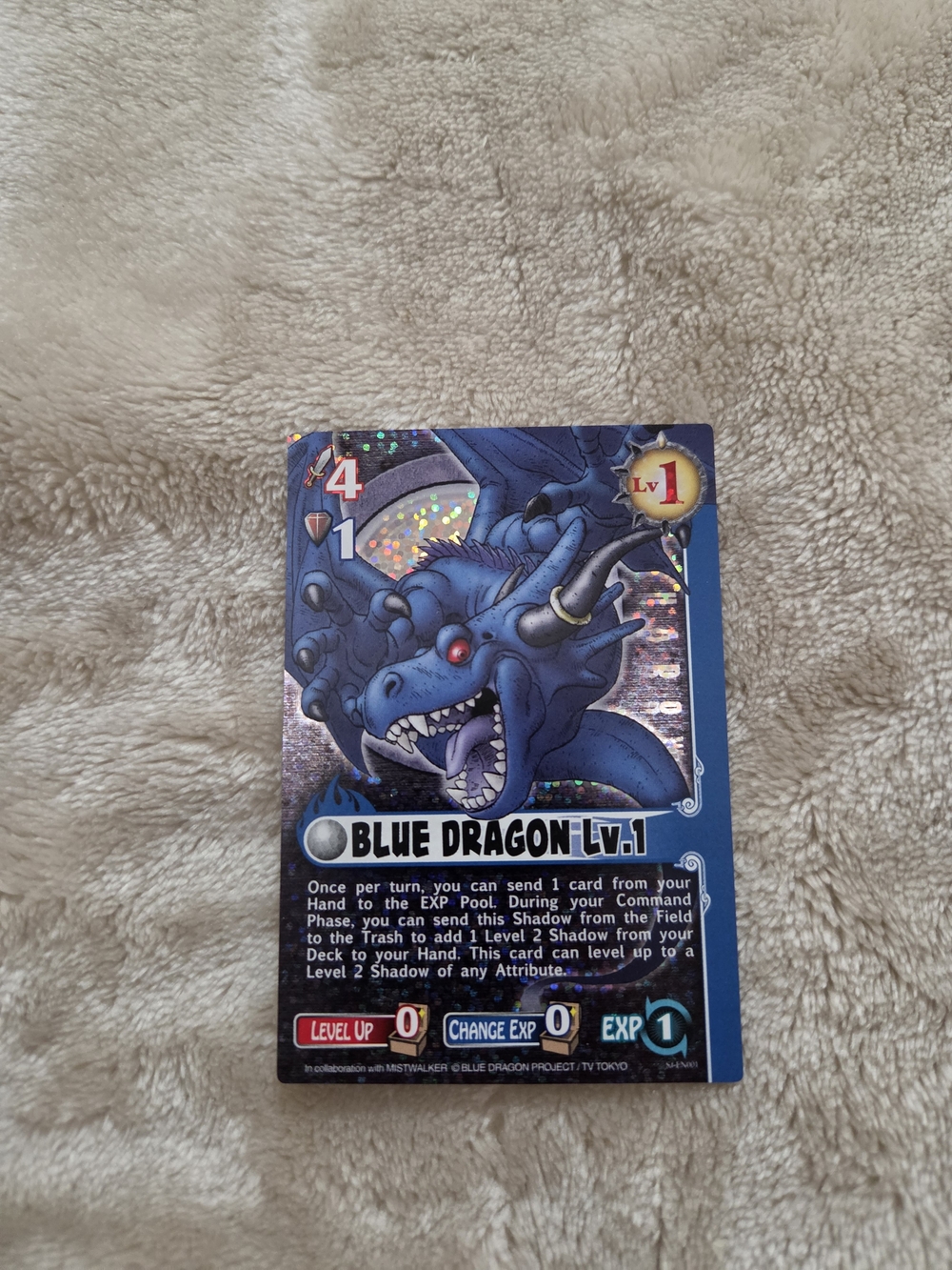 Blue Dragon Lv.1 Reptile Pet Decor Card - Blue
